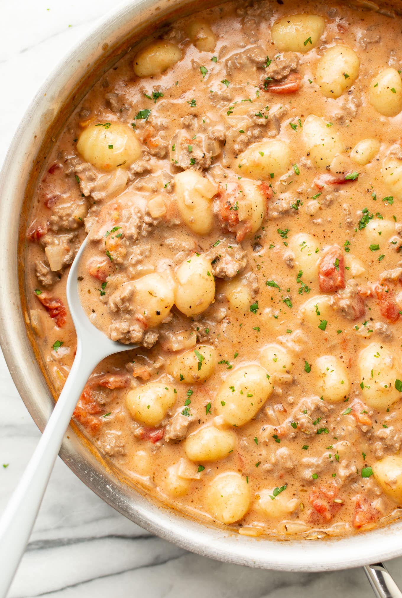 Ground Beef Gnocchi • Salt & Lavender