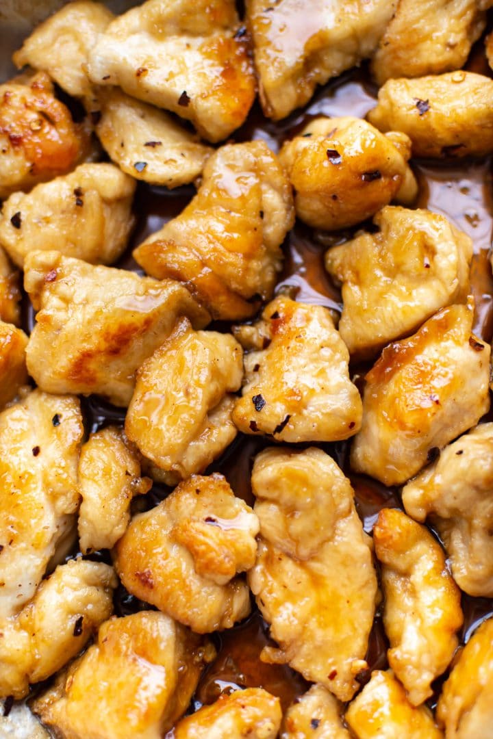 close-up of easy honey chicken recipe