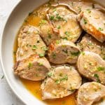 Instant Pot pork tenderloin medallions close-up