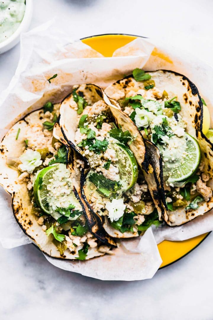 green chile turkey tacos