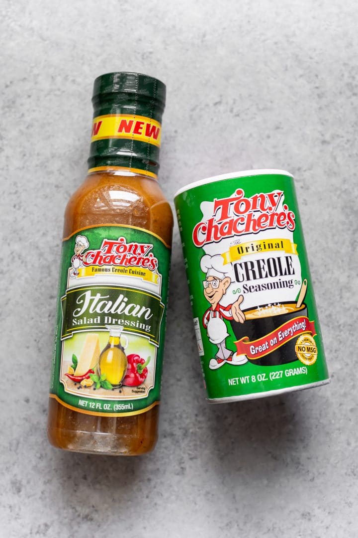 Tony Chachere's Italian Salad Dressing and Original Creole Seasoning