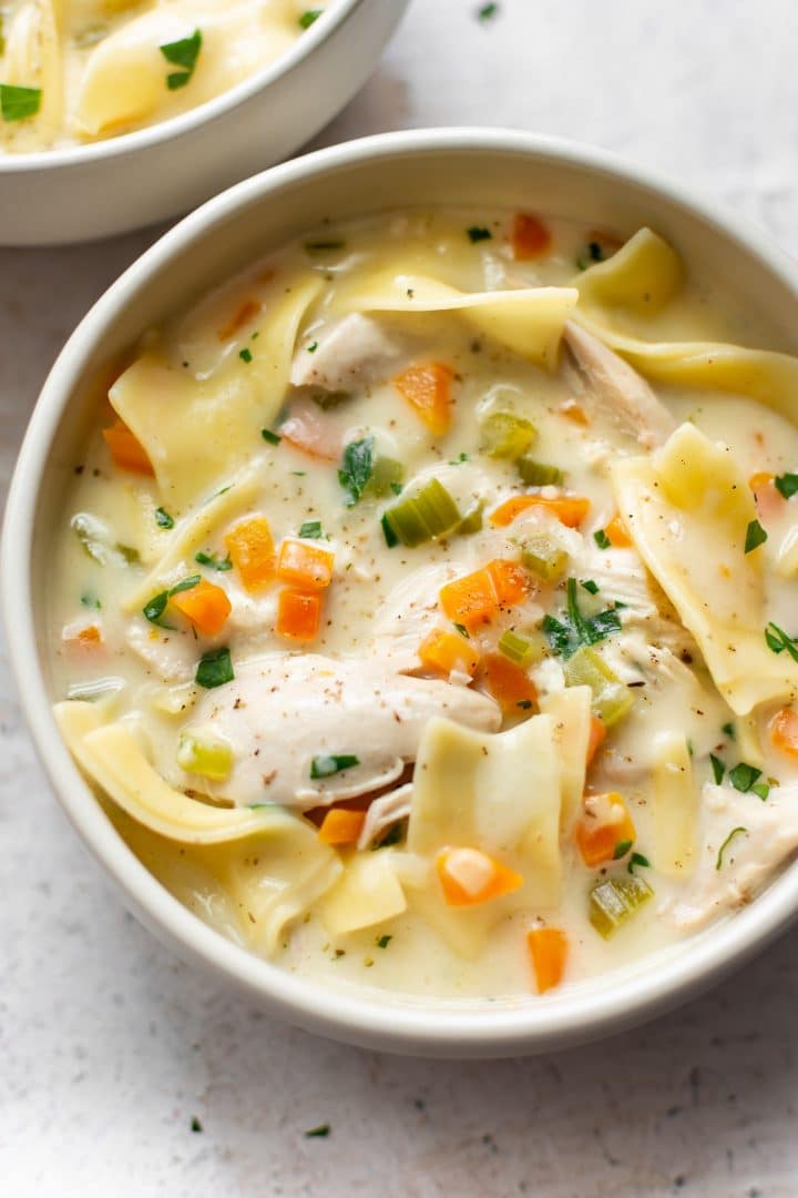 Easy Creamy Chicken Noodle Soup Salt Lavender