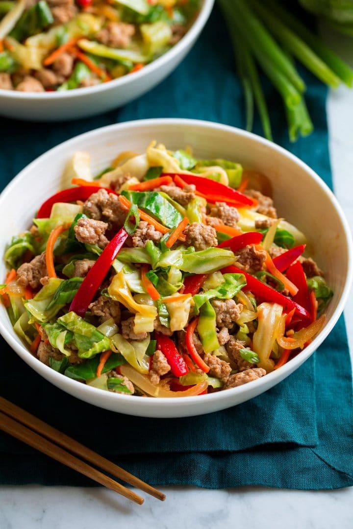 egg roll in a bowl (with ground turkey)