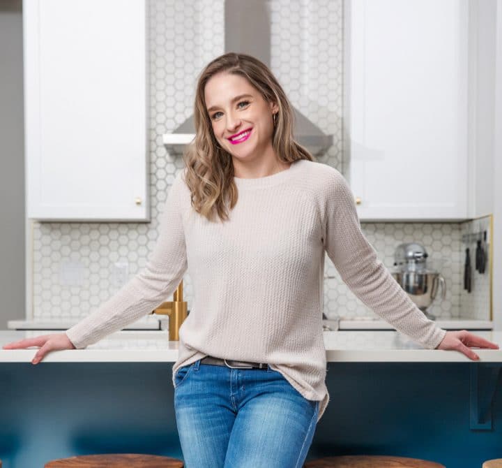 Natasha Bull, founder and author of Salt & Lavender, in the kitchen