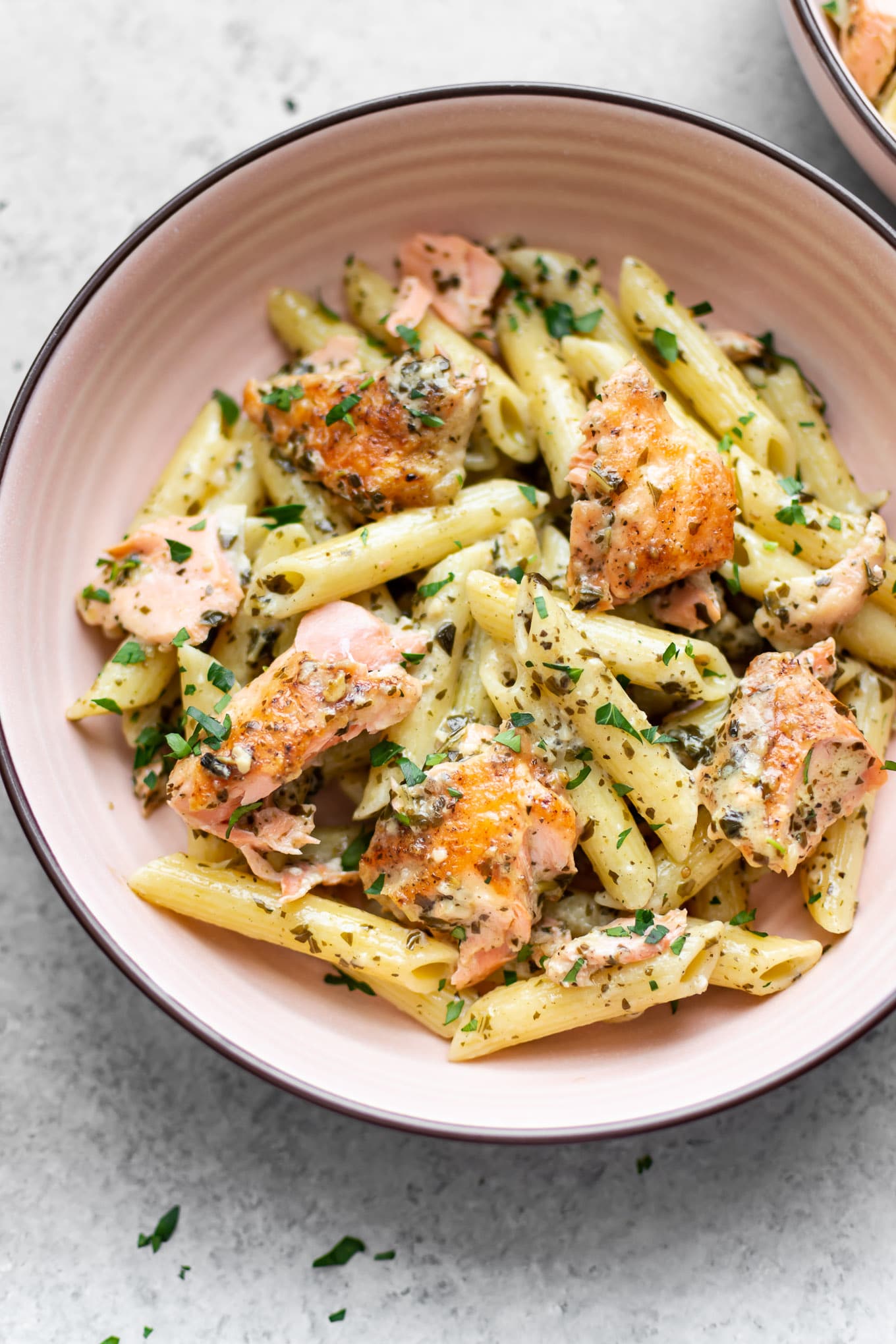 Ravioli with Roasted Garlic Pesto Cream Sauce Recipe