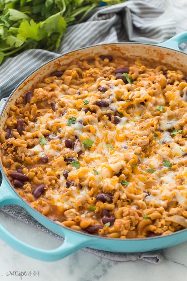 turkey chili mac and cheese