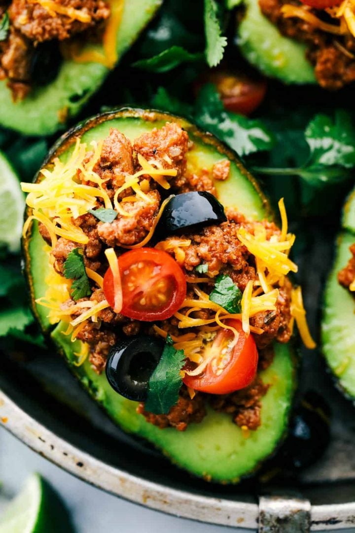 turkey taco stuffed avocados