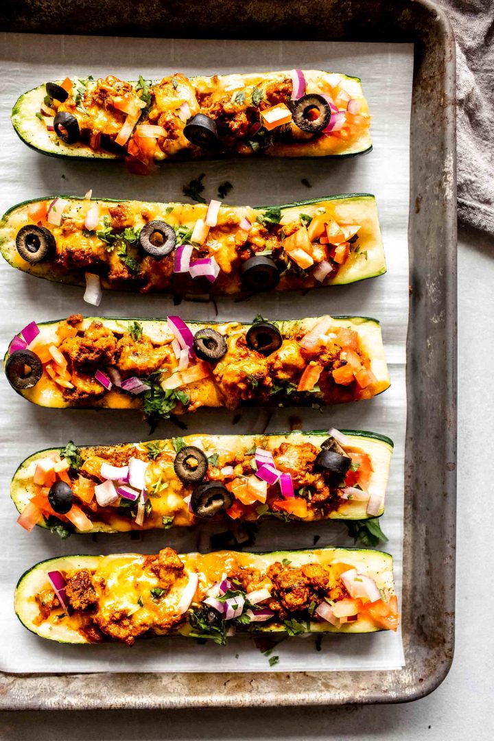 ground turkey zucchini boats