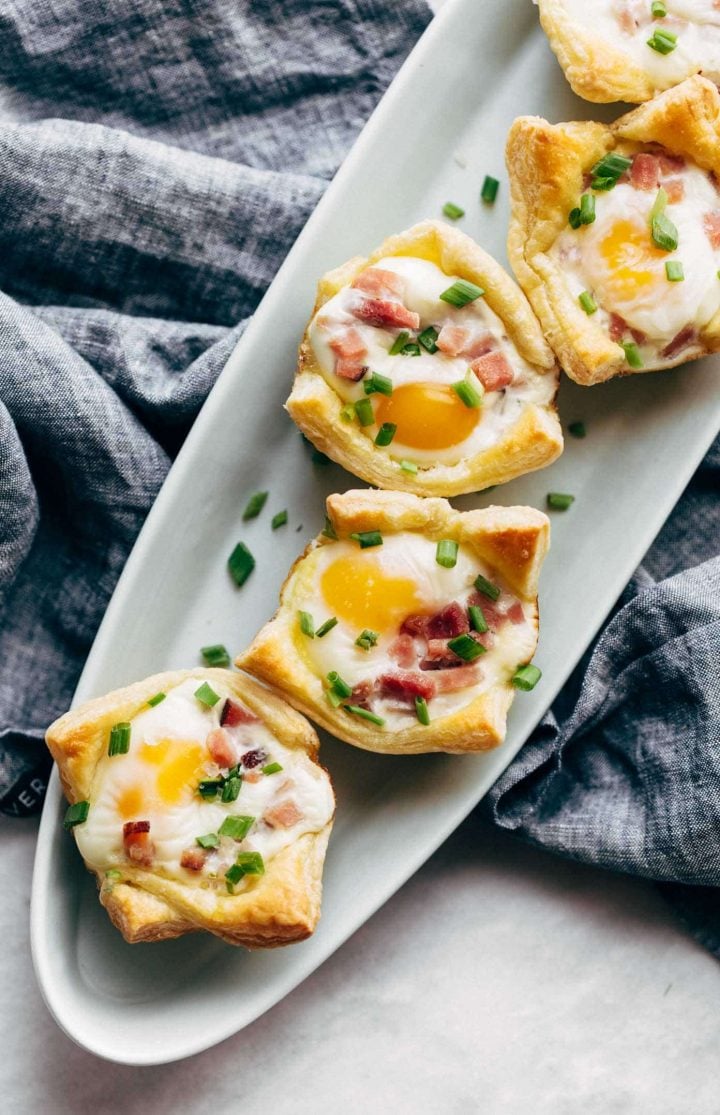 brunch cups on a serving platter