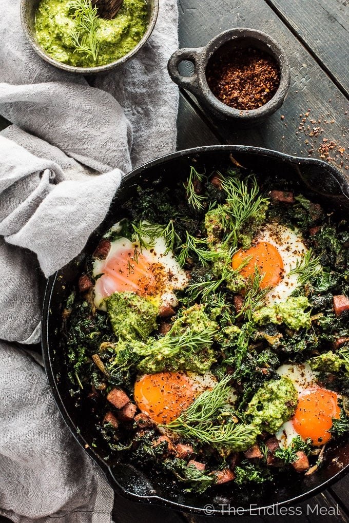 green eggs and ham shakshuka