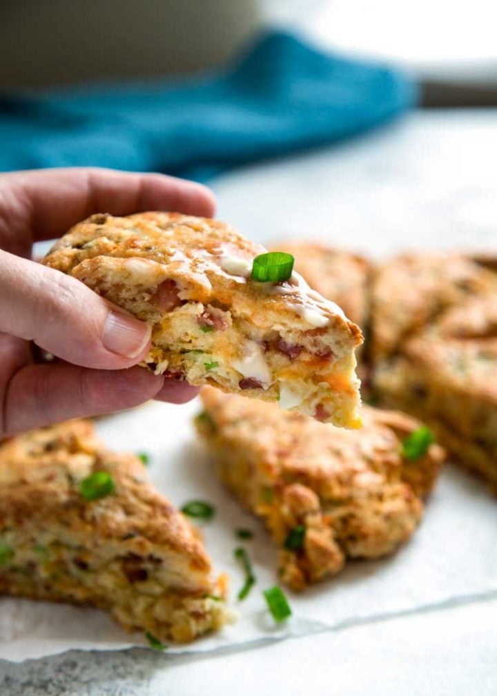 ham and cheese savory scones