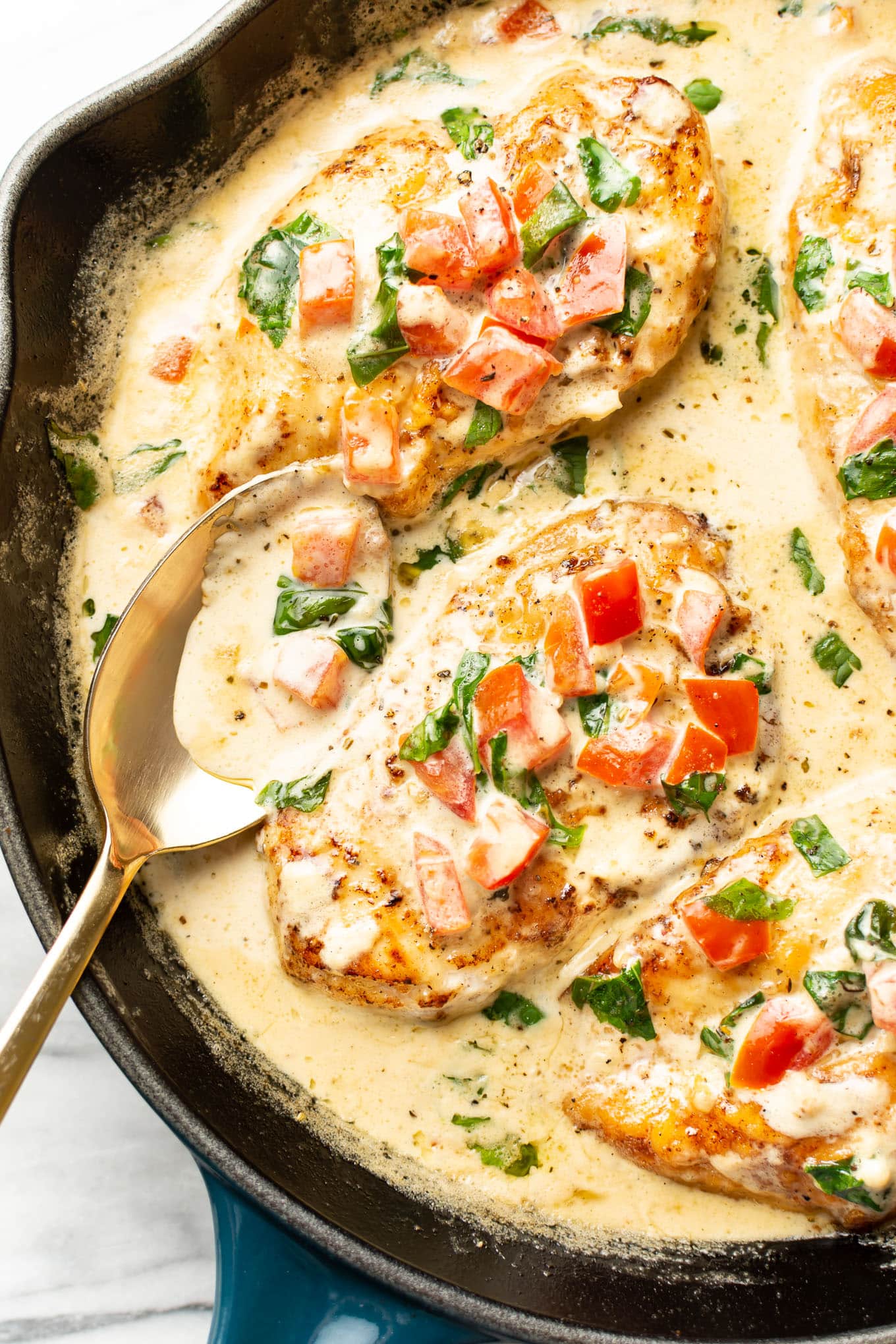 Creamy Tomato Basil Chicken - Salt & Lavender