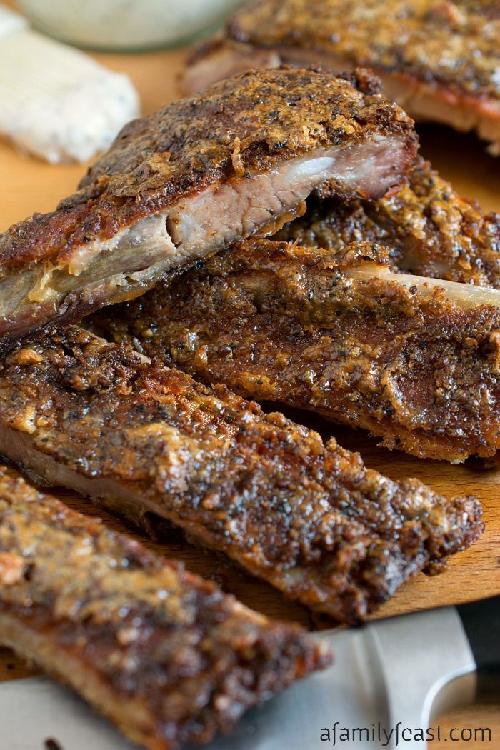 white BBQ sauce pork ribs