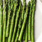 the best asparagus on a beige plate