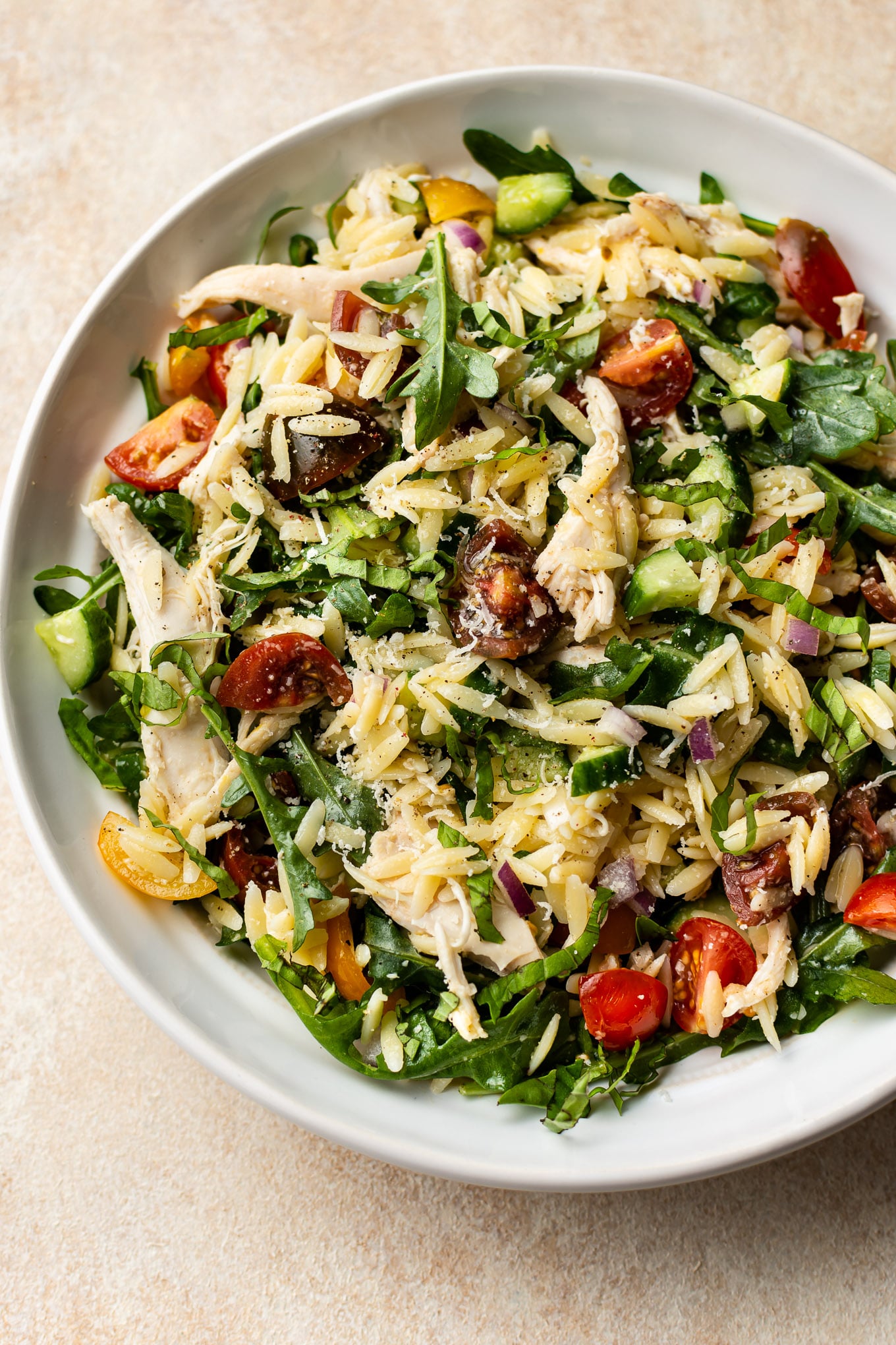 Lemon Orzo Salad With Chicken Salt Lavender