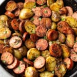 pesto sausage and potatoes skillet