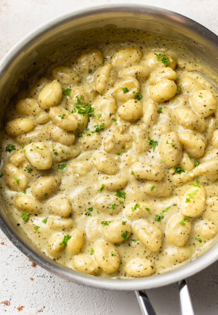 Creamy Pesto Gnocchi • Salt & Lavender