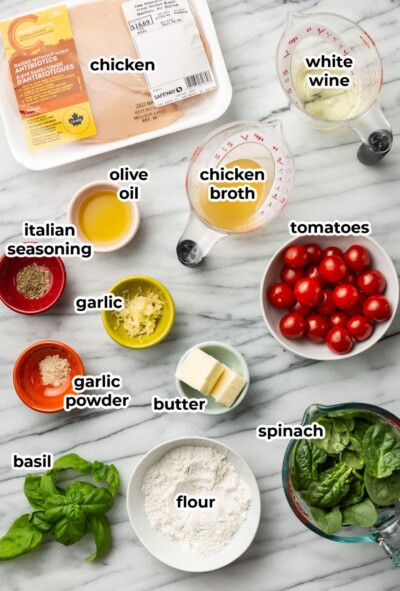 Tomato Spinach White Wine Chicken • Salt & Lavender