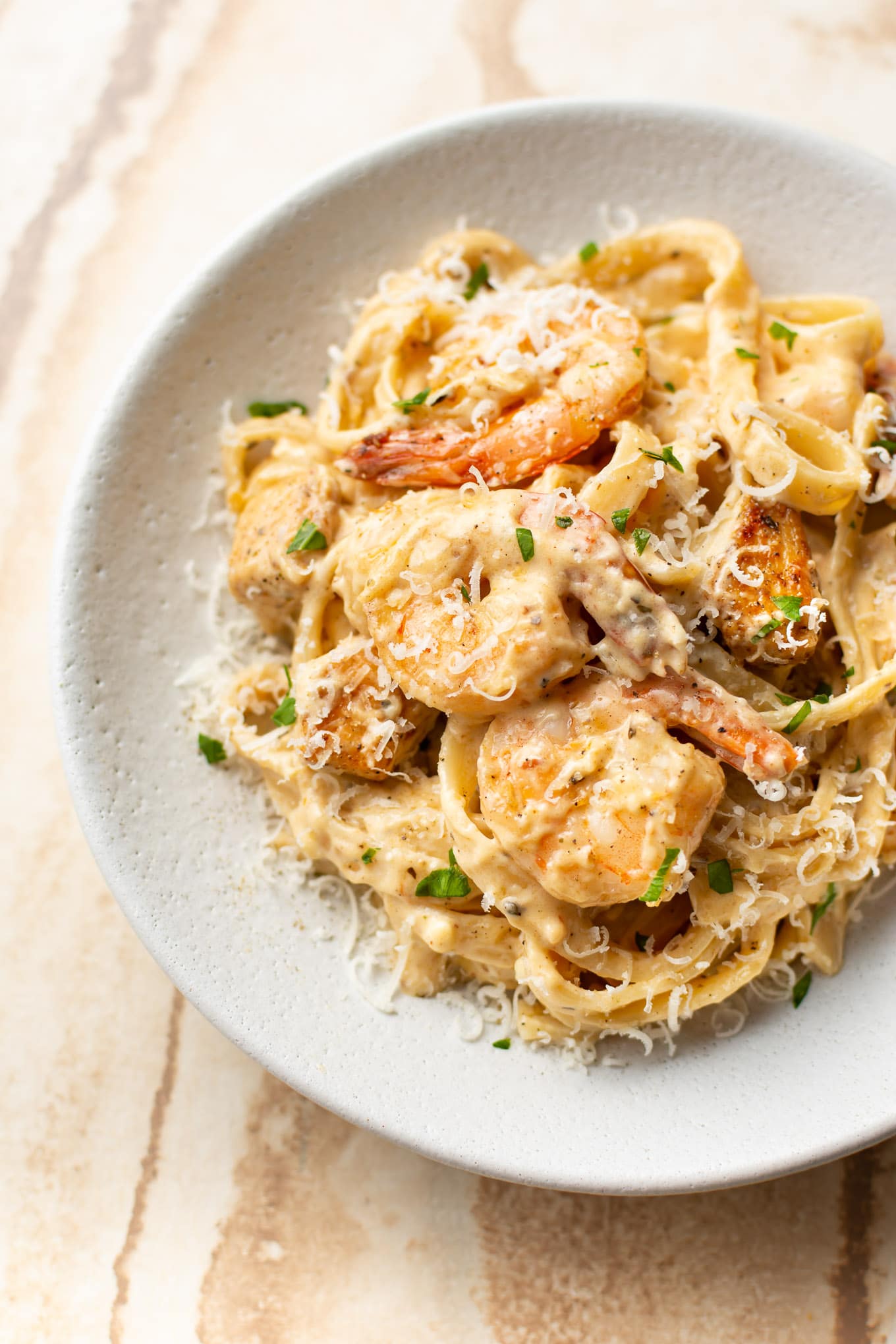 Cajun Chicken And Shrimp Alfredo Salt Lavender