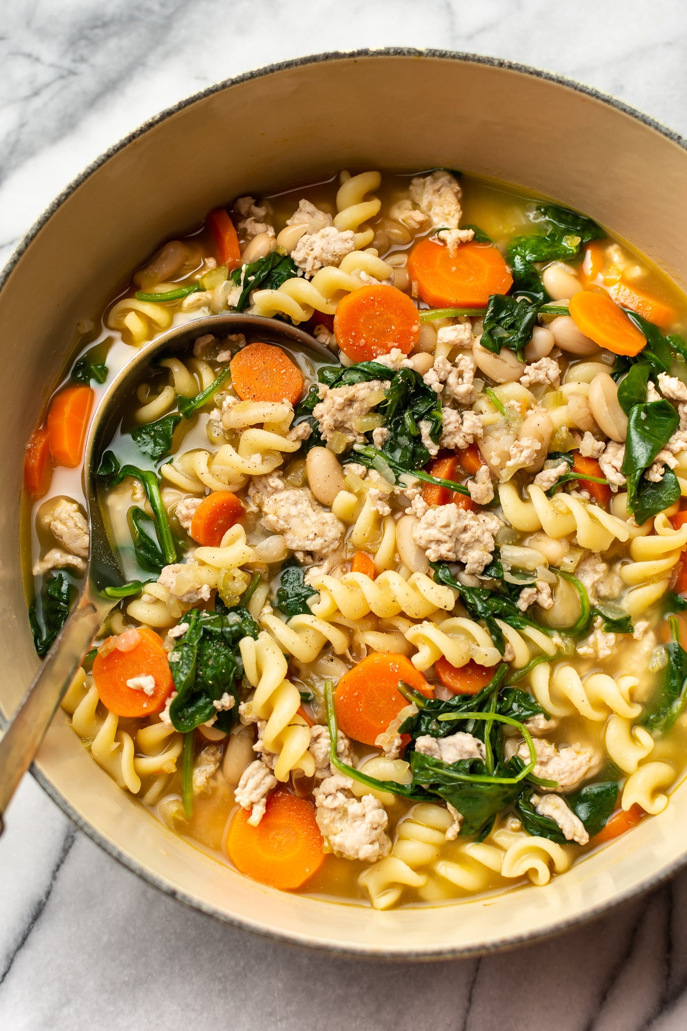 Ground Turkey Soup with Vegetables and Pasta • Salt & Lavender