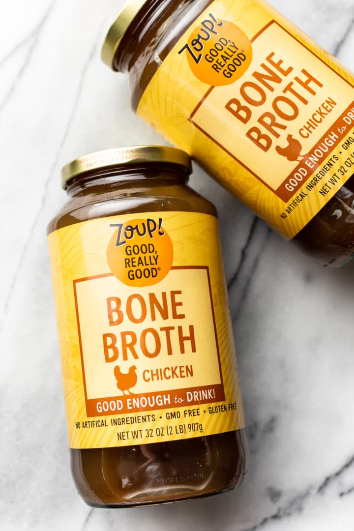 Two jars of Zoup! Chicken Bone Broth