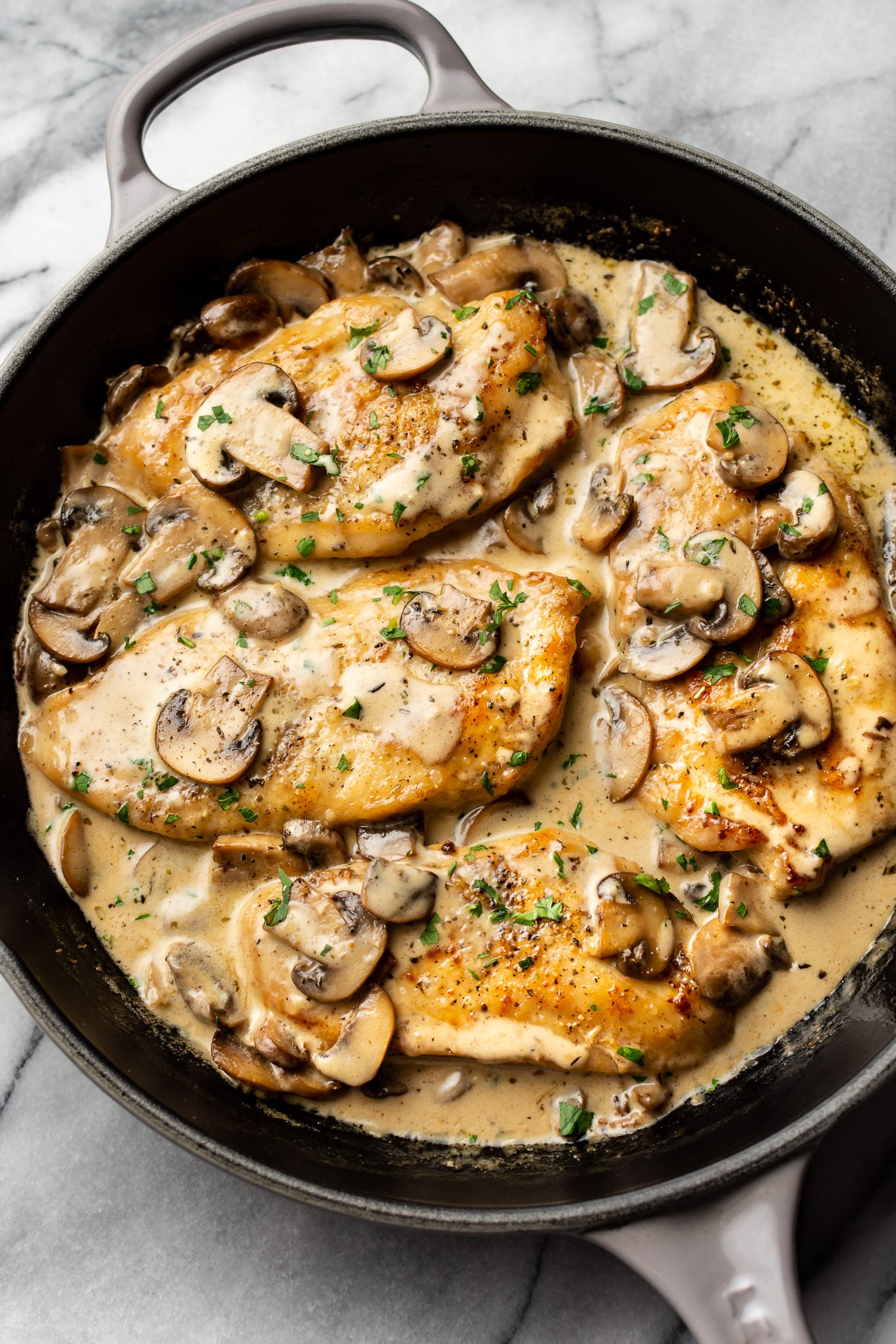 Creamy White Wine Mushroom Chicken • Salt & Lavender