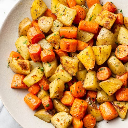 Easy Roasted Potatoes and Carrots • Salt & Lavender