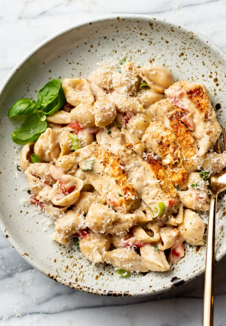 best creamy Cajun chicken pasta in a shallow bowl