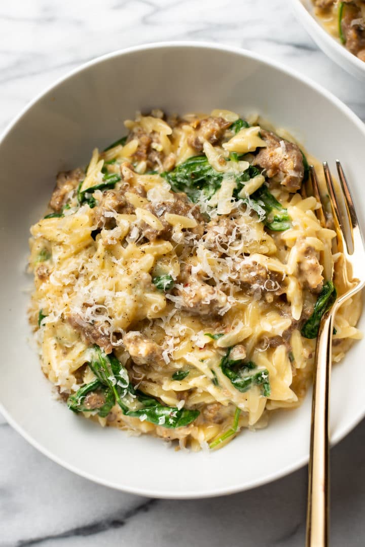 Italian Sausage Orzo - Ground Sausage Recipes