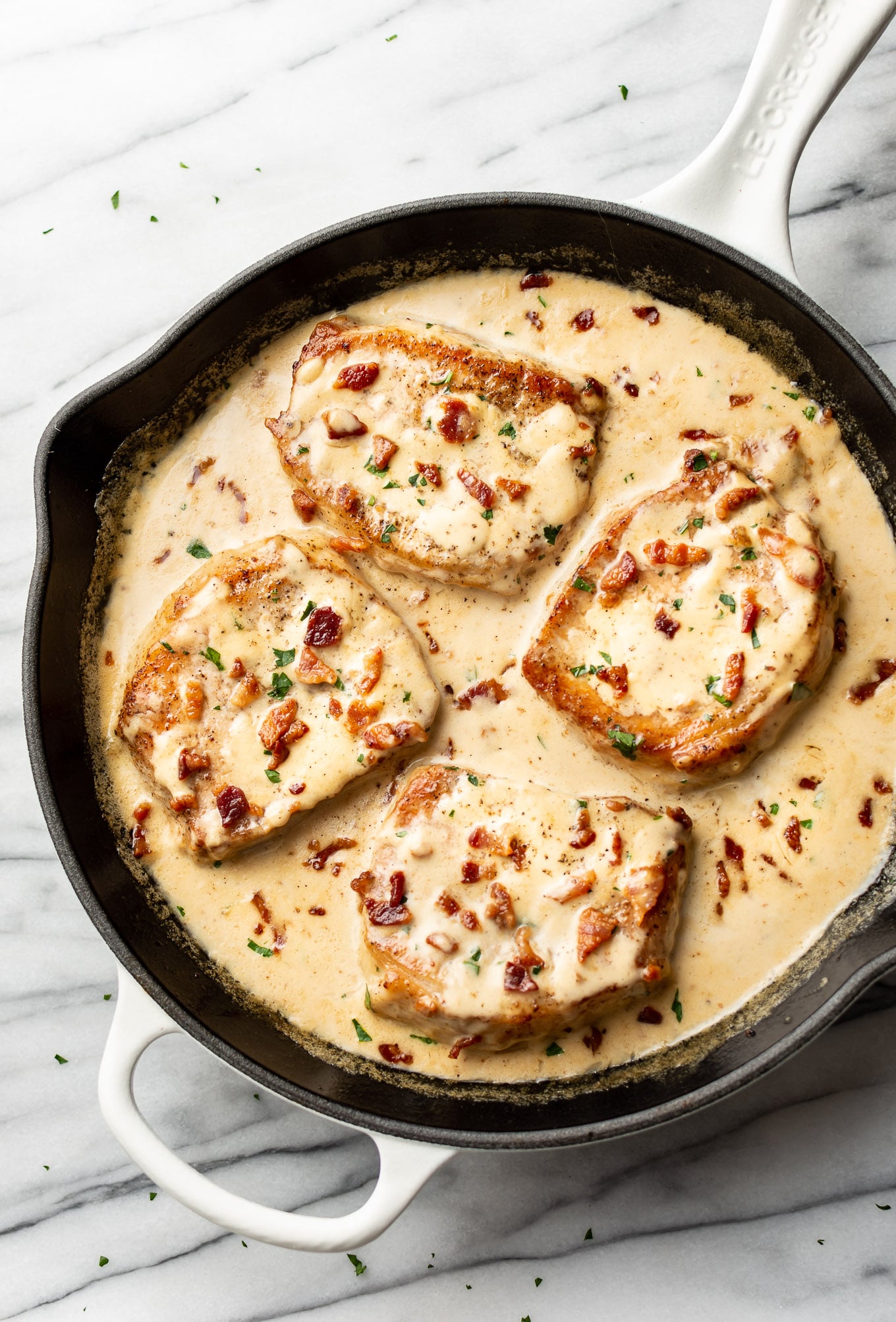 Creamy Bacon Pork Chops