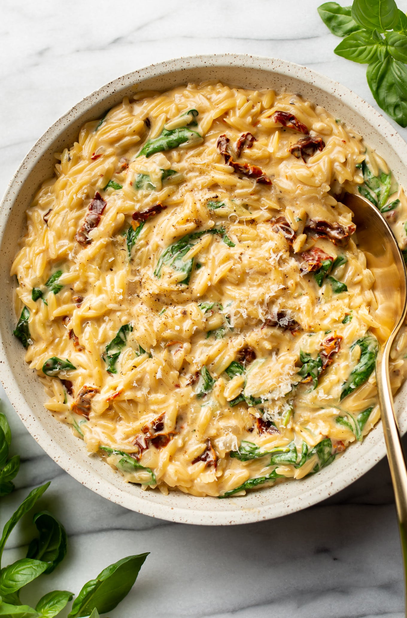 Creamy Tuscan Orzo • Salt & Lavender