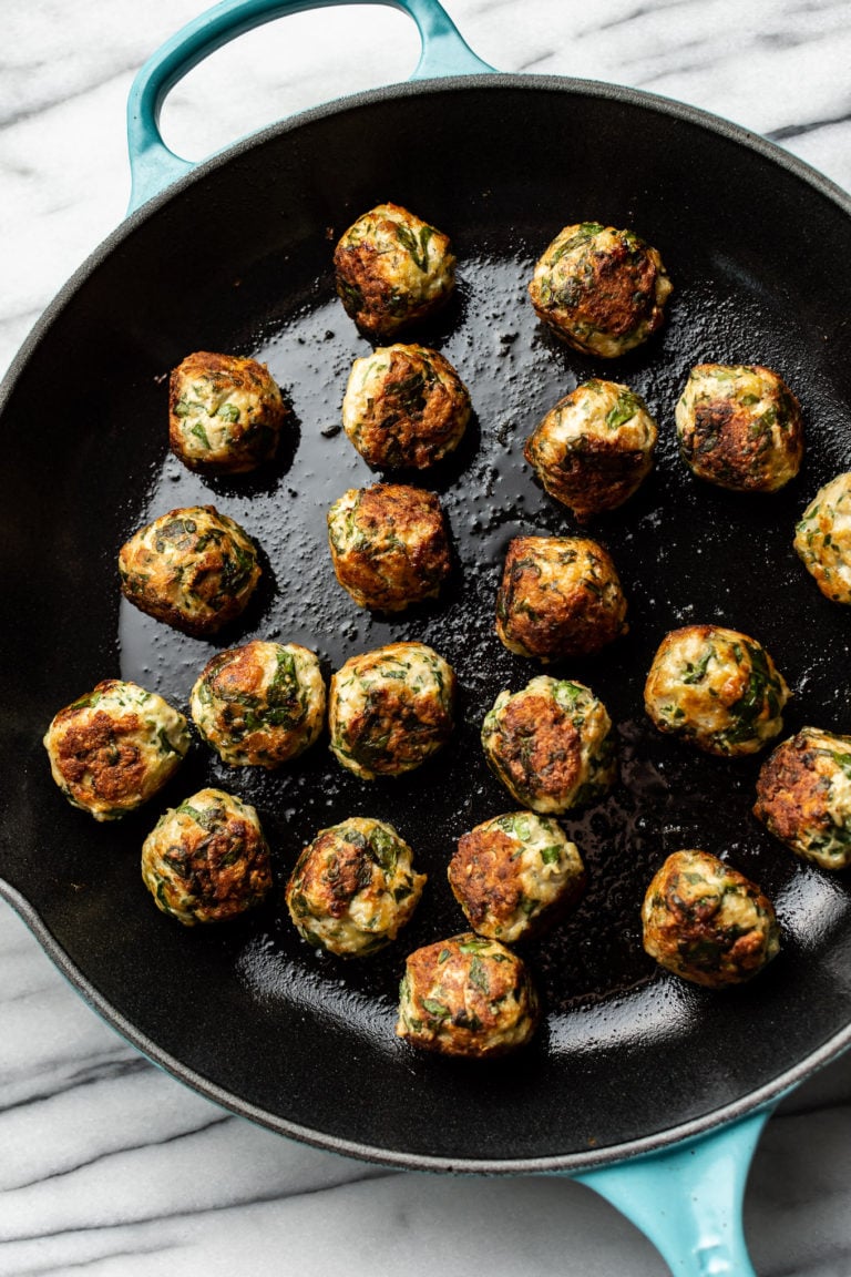 Chicken and Spinach Meatballs • Salt & Lavender
