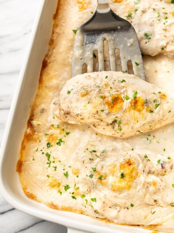 cream of mushroom chicken casserole close-up