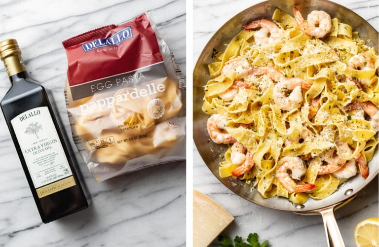 Pappardelle with Shrimp, Garlic, and Olive Oil • Salt & Lavender