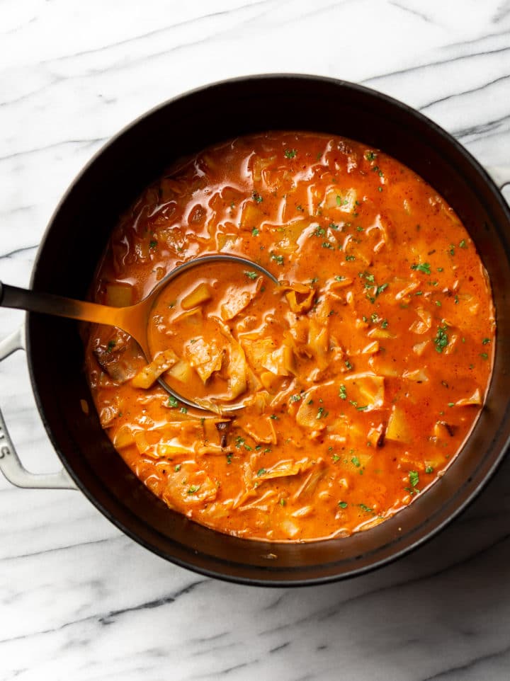 pot of cabbage soup