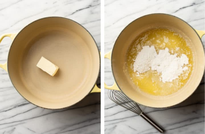 making a roux for stovetop mac and cheese