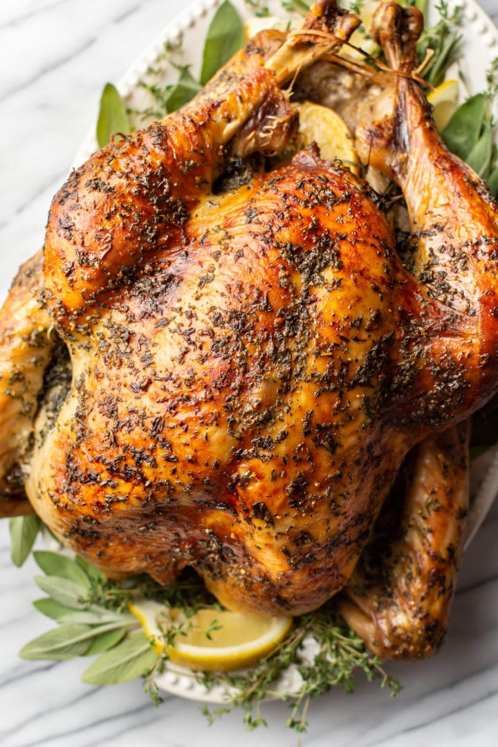 close-up of the best easy roast turkey
