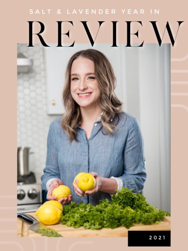 Photo of the one and only Natasha Bull in the kitchen and text overlay that says 2021 Year in Review