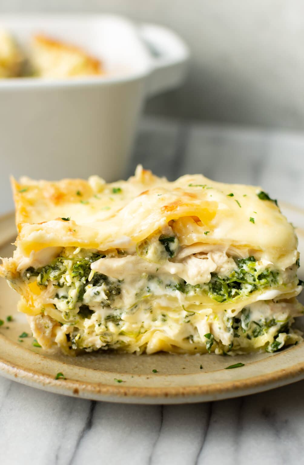 Creamy Chicken Lasagna • Salt &amp; Lavender