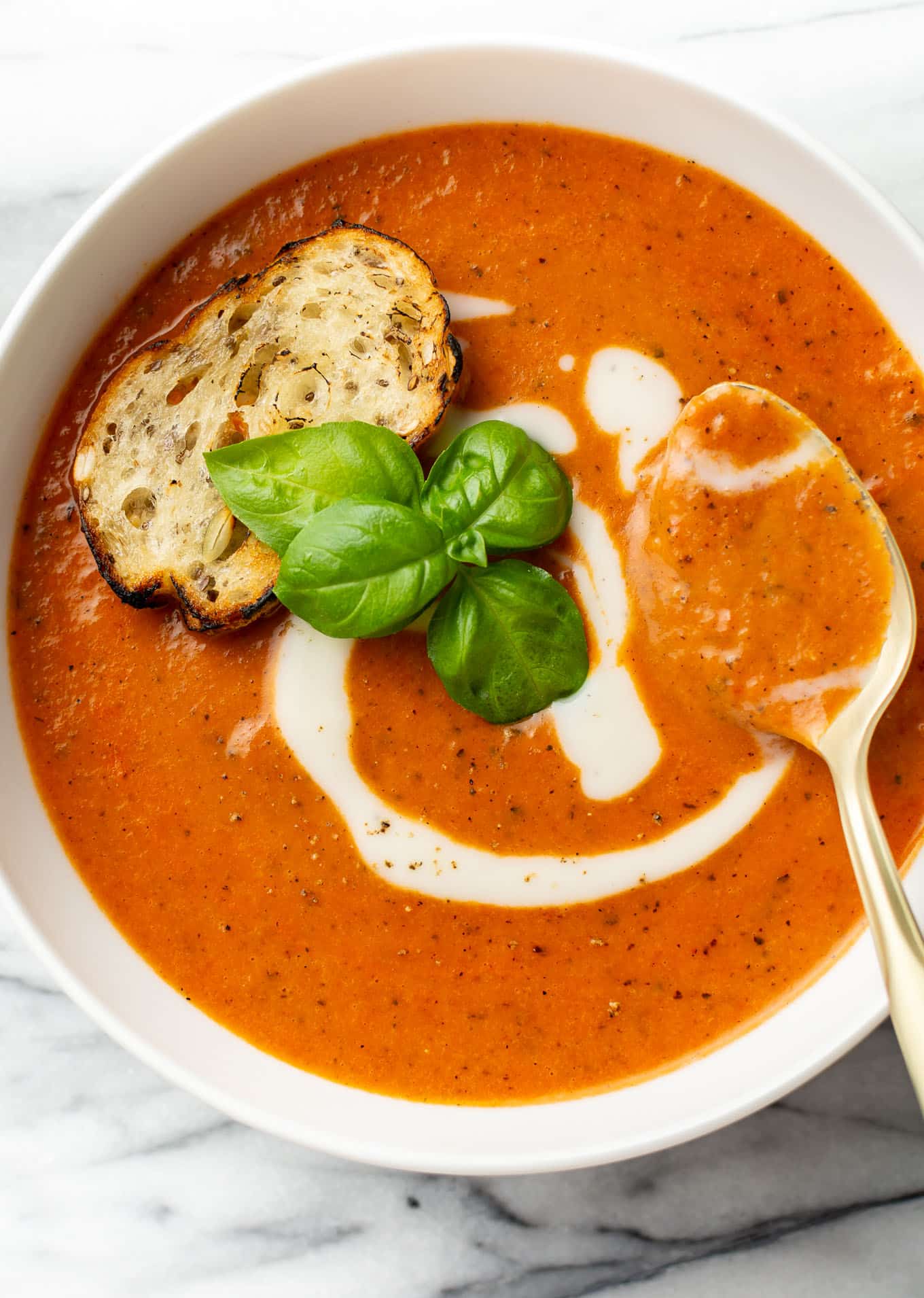 Roasted Tomato Soup with Fresh Basil Recipe: How to Make It