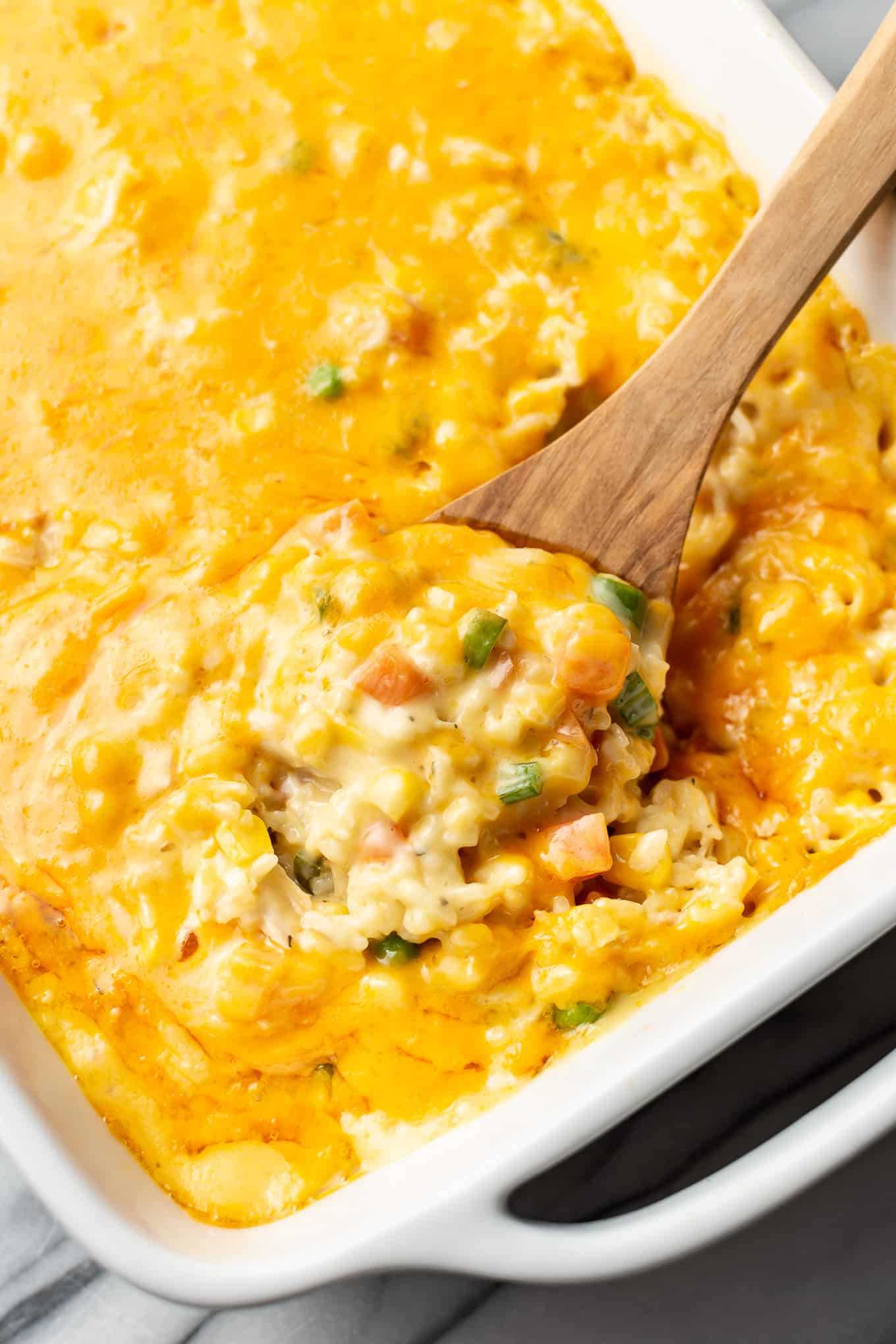 Slow Cooker Cheesy Chicken & Rice Casserole