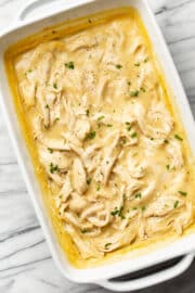 Easy 3-Ingredient Shredded Chicken and Gravy • Salt & Lavender