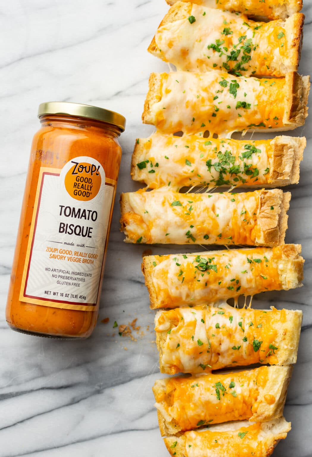 Zoup! Tomato Bisque with Cheesy Bread • Salt & Lavender