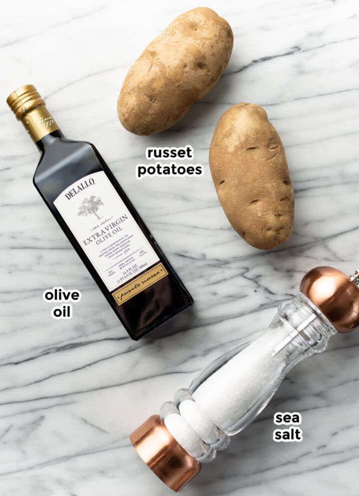 ingredients for baked potatoes on a counter