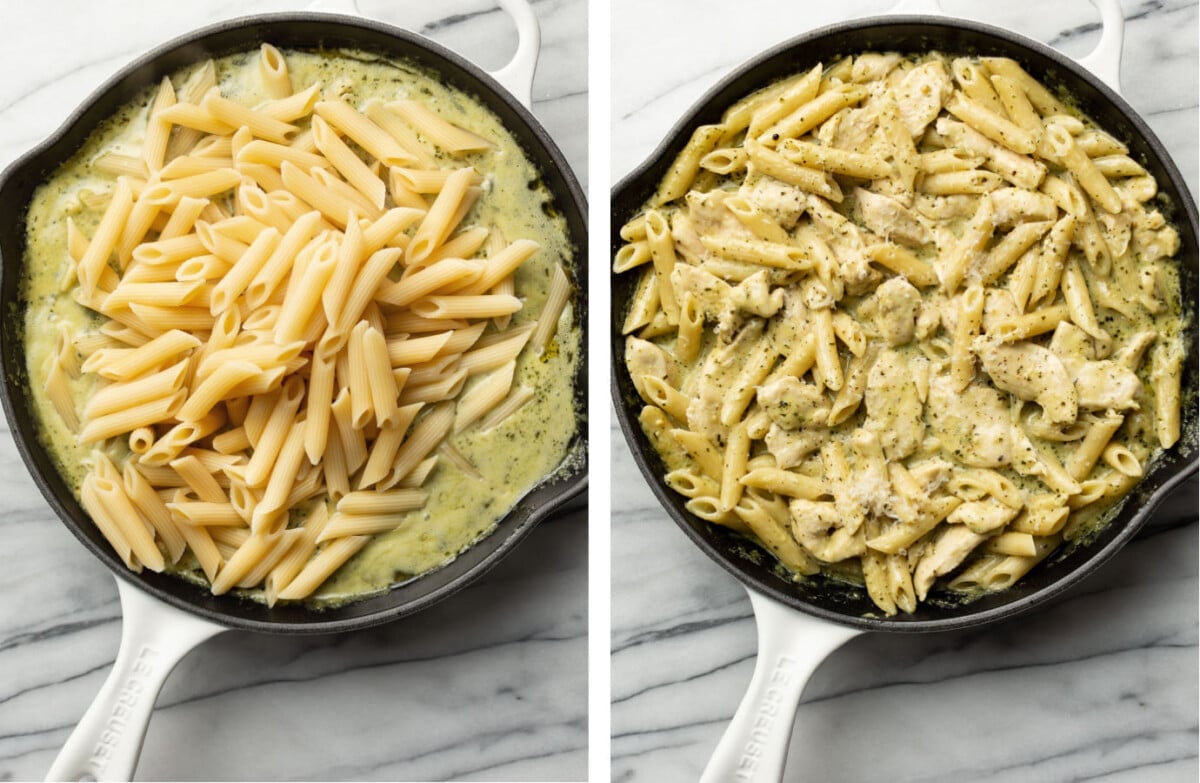 Super Easy Chicken Pesto Pasta • Salt & Lavender