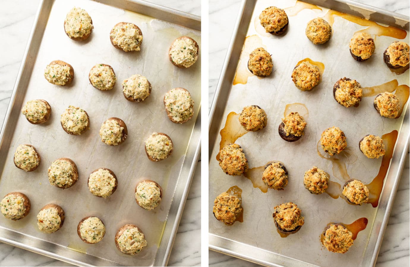 Simple stuffed mushrooms salt lavender