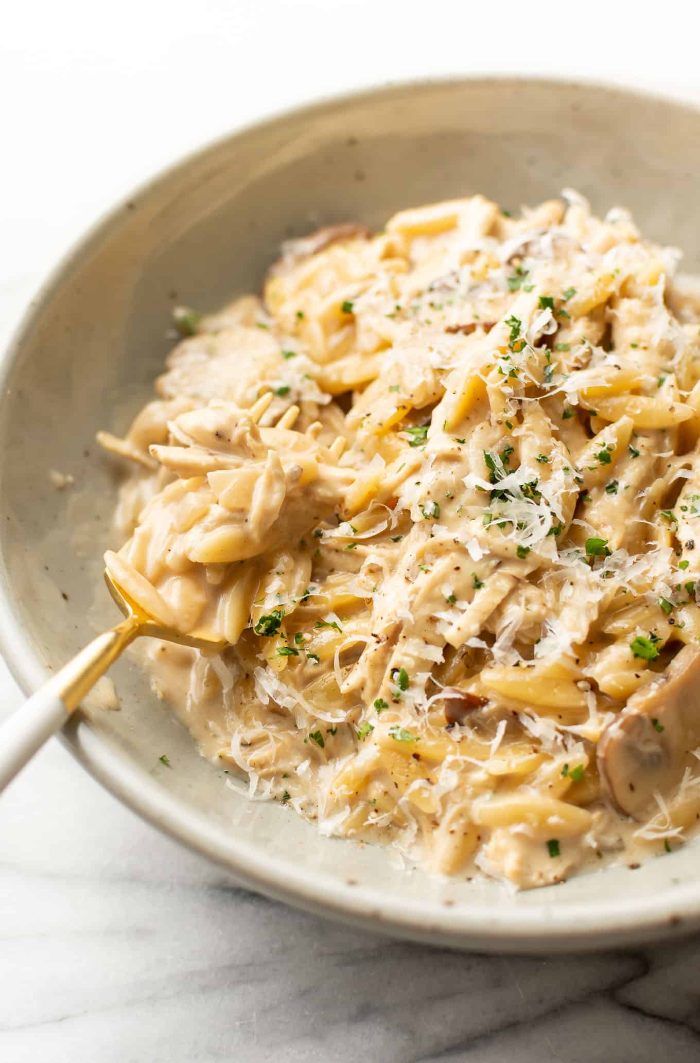 Chicken Marsala Orzo