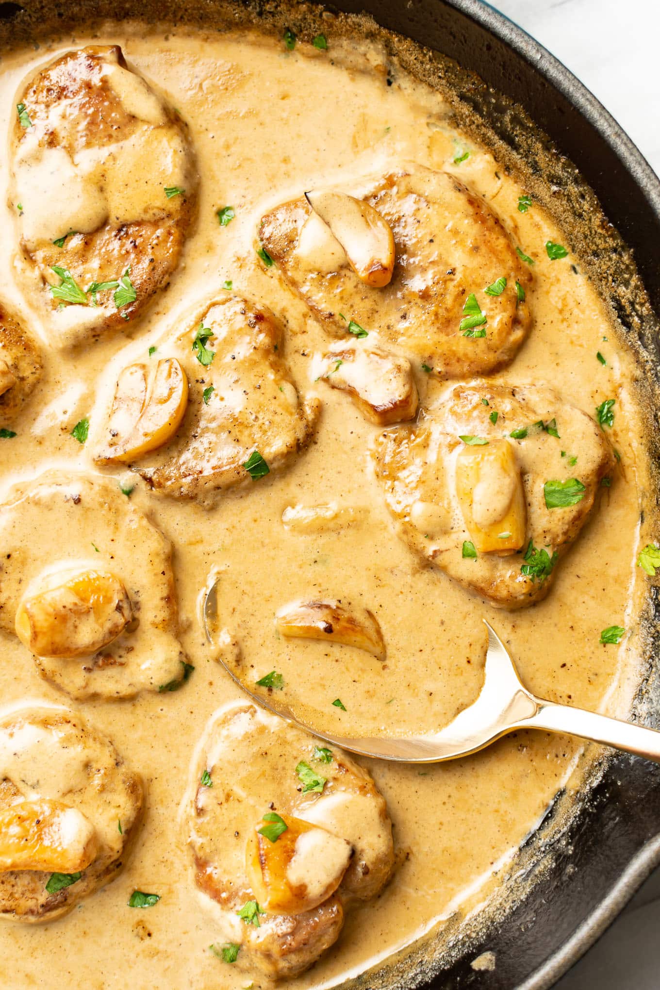 Creamy Garlic Pork Tenderloin