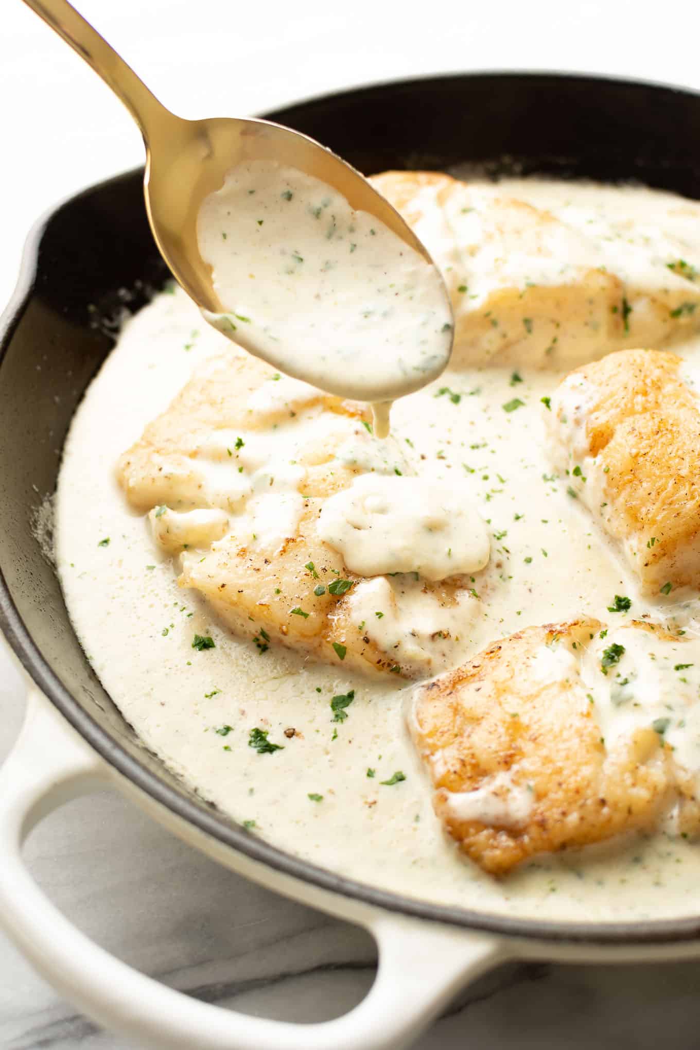 Creamy Lemon Parmesan Cod