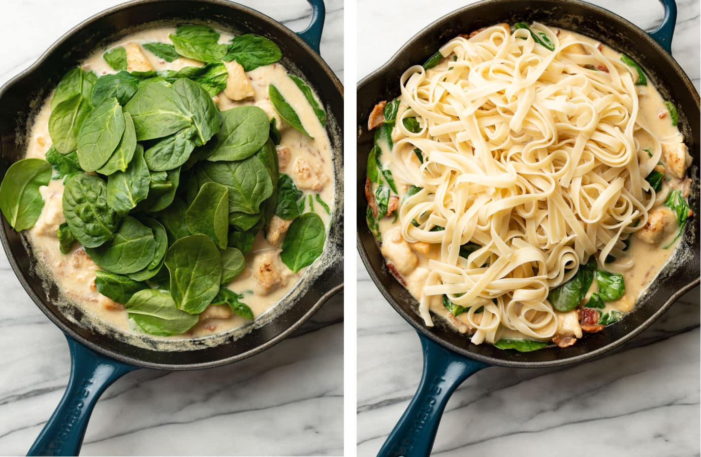 Chicken Bacon Spinach Pasta • Salt & Lavender